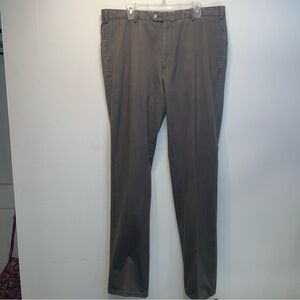 Peter Millar Chino Olive Green Golf Flat Front Pants Men's Size 40 Inseam 35 in